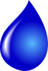 blue water drop